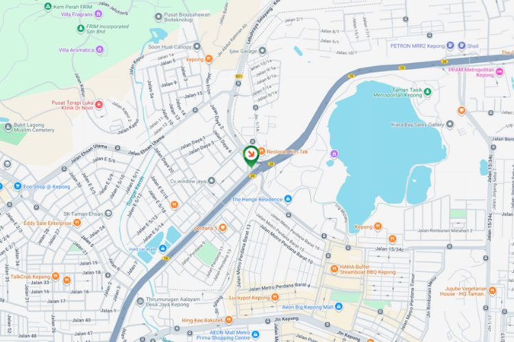 Map - Free Standing Billboard at MRR2, Selayang, Kuala Lumpur