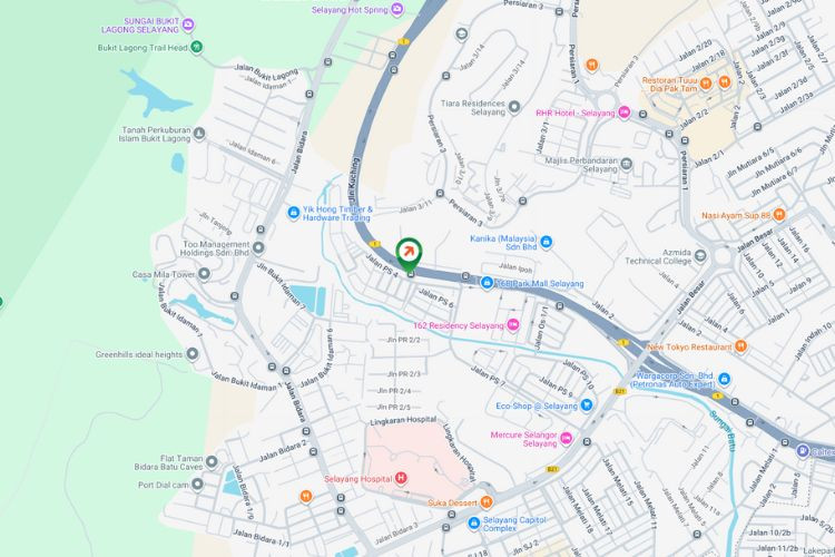 Map - Free Standing Billboard at Jalan Kuching - Jalan Rawang, Kuala Lumpur (near Prima Selayang Industrial Park)