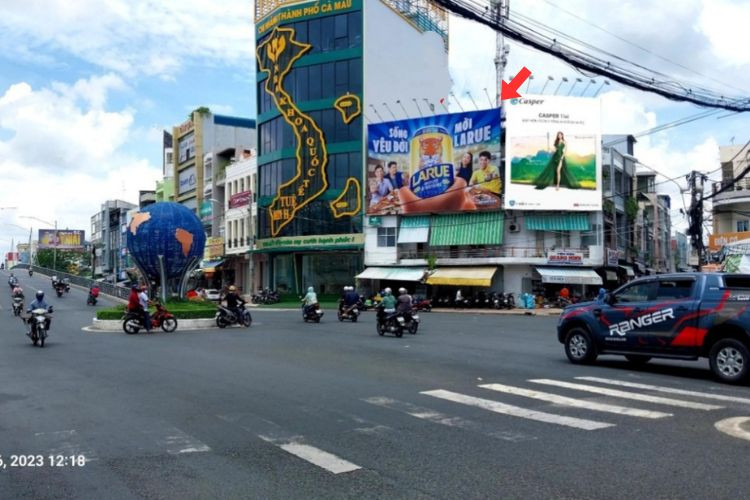 1 Sided Horizontal Wall-mounted Pano Billboard at 07 Le Lai, An Xuyen, Ca Mau