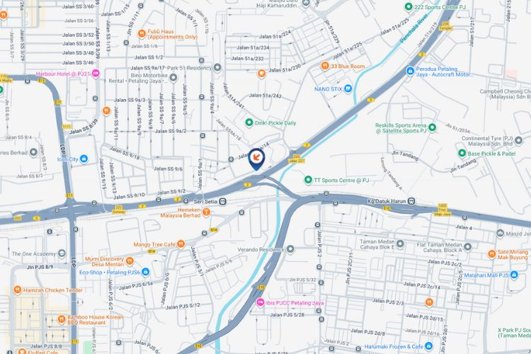 Map - Vertical Digital Screen Billboard at Federal Highway, Petaling Jaya, Selangor (A)