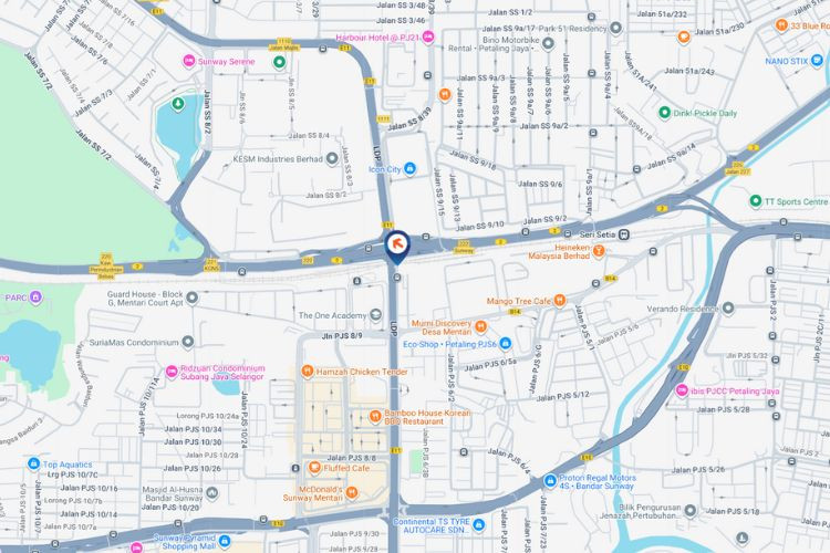 Map - Vertical Digital Screen Billboard at LDP - PJ Icon 2, Petaling Jaya, Selangor (A)