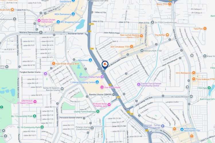 Map - Vertical Digital Screen Billboard at LDP Highway, Bandar Utama, Selangor (opposite 1 Utama [A])