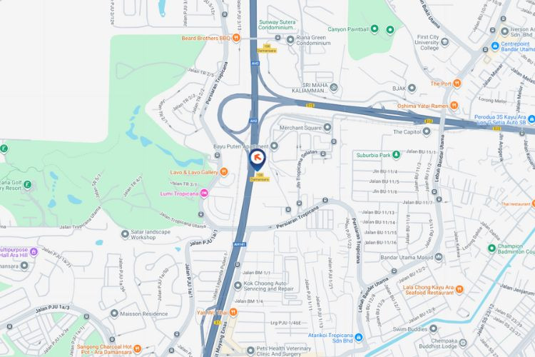 Map - Vertical Digital Screen Billboard at NKVE Highway, Petaling Jaya, Selangor (A)