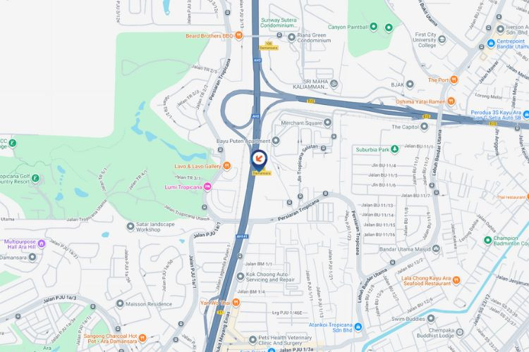 Map - Vertical Digital Screen Billboard at NKVE Highway, Petaling Jaya, Selangor (B)