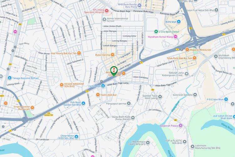 Map - Vertical Unipole Billboard at Federal Highway, Klang Centro, Klang, Selangor (near 99 Speedmart HQ)