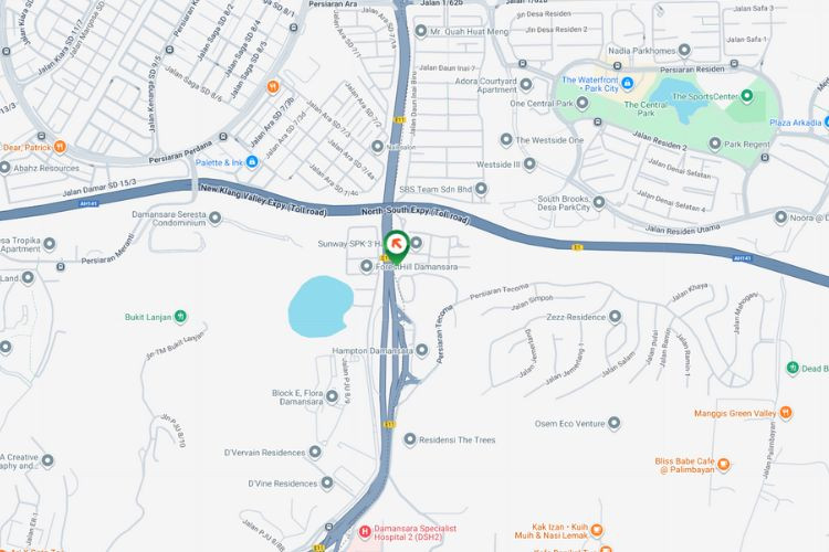 Map - Free Standing Billboard at LDP Highway KM1.8, Kuala Lumpur (before Penchala Toll Plaza)