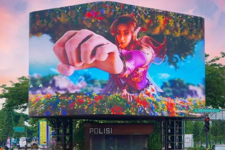 3D anamorphic billboard indonesia