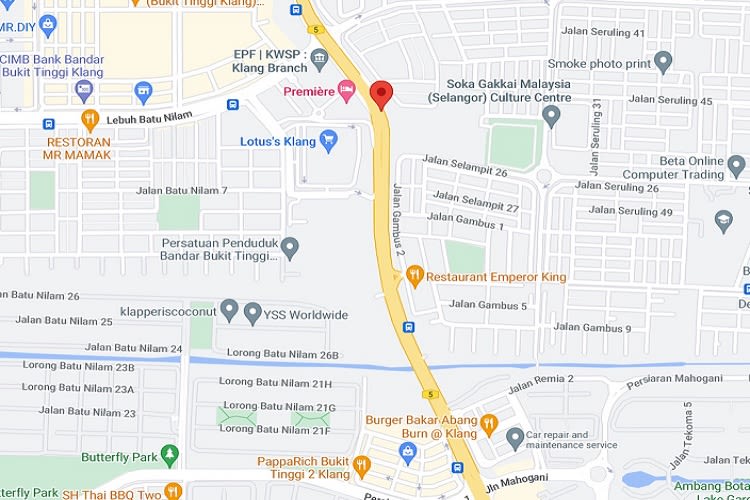 Jalan Langat, Klang, Selangor (from Tengku Ampuan Rahimah Hospital)