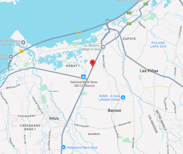 Map - Vertical Rooftop Billboard at Panapaan IV, Emilio Aguinaldo Highway, Bacoor, Cavite
