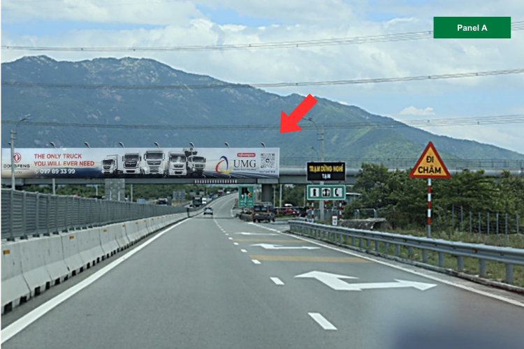 Horizontal Iron Frame Panel Billboard at KM113 OVERWHEEL, Khanh Hoa (Panel A)