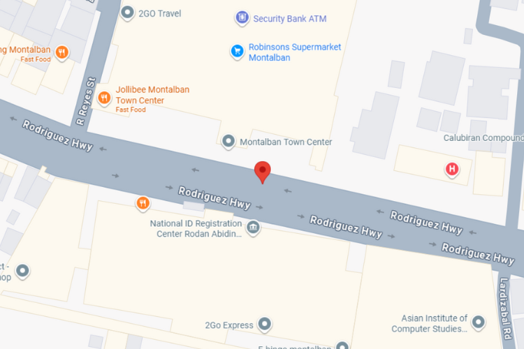 Map - Horizontal Digital Screen Billboard at Rodriguez Highway West Bound, Rodriguez, Rizal (Near Montalban Town Center)