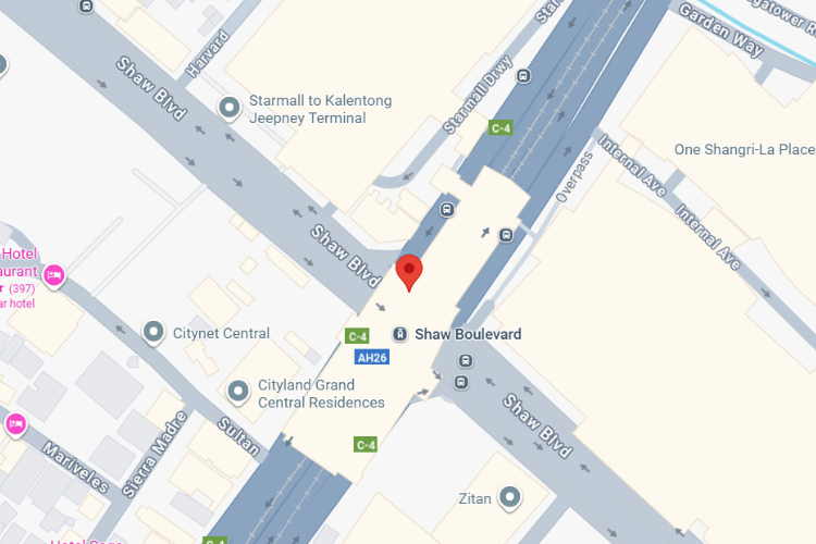 Map - Vertical Digital Screen Billboard at EDSA Shaw, East Bound, Mandaluyong, Metro Manila (Near MRT Shaw Boulevard Station and Shangri-La Plaza)