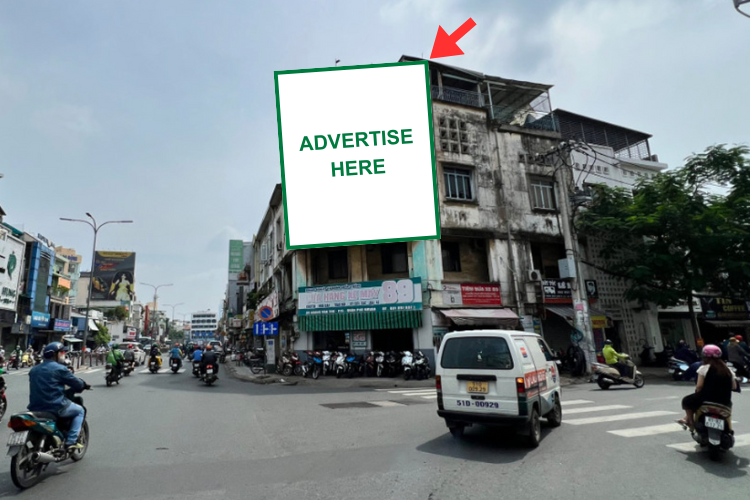 1 Panel Vertical Wallscape Billboard at 89 Hoang Van Thu, Cau Kieu Ward, Ho Chi Minh City