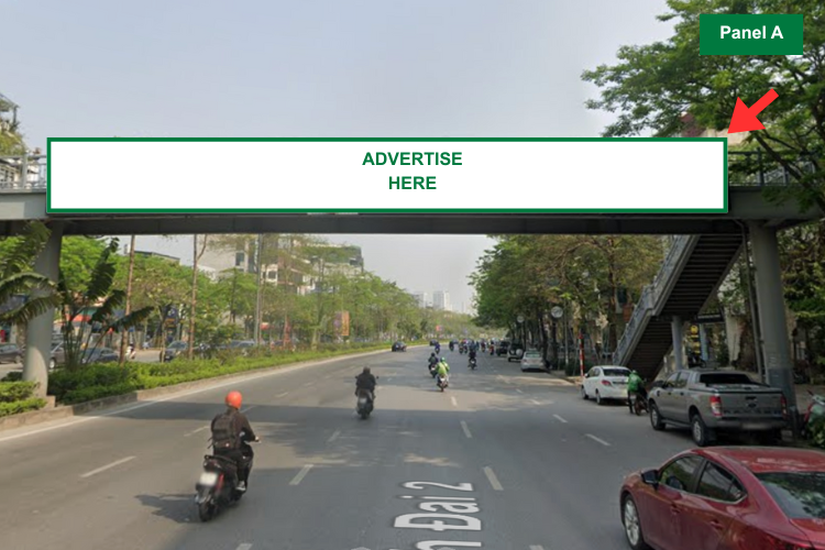 4 Panel Horizontal Light Box Billboard at 28 Vo Chi Cong Street, Ngoc Ha Ward, Ha Noi City