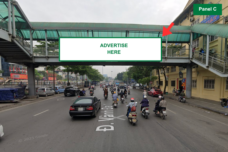 Panel C - Horizontal Light Box Billboard at 225 Hong Ha, Hong Ha Ward, Ha Noi City (Tran Nhat Duat Pedestrian Bridge)