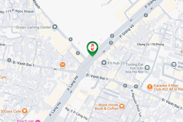 Map - Horizontal Light Box Billboard at 309 Giang Vo Street, O Cho Dua Ward, Ha Noi City