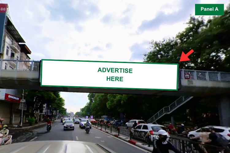 2 Panel Horizontal Light Box Billboard at 292 Tay Son Street, O Cho Dua Ward, Ha Noi City (Thuy Loi pedestrian overpass)