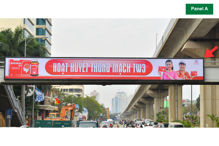 4 Panel Horizontal Light Box Billboard at 473 Nguyen Trai Street, Thanh Xuan Ward, Ha Noi City