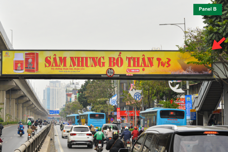 Day view (Panel B) - Horizontal Light Box Billboard at 473 Nguyen Trai Street, Thanh Xuan Ward, Ha Noi City