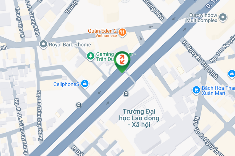 Map - Horizontal Light Box Billboard at 34 Tran Duy Hung Street, Yen Hoa Ward, Ha Noi City