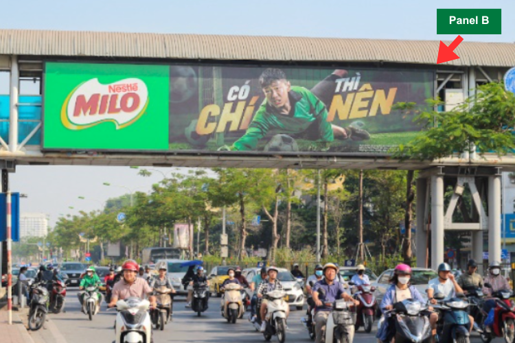 Day view (Panel B) -  Horizontal Light Box Billboard at 129 Giai Phong District, Kim Lien Ward, Ha Noi City