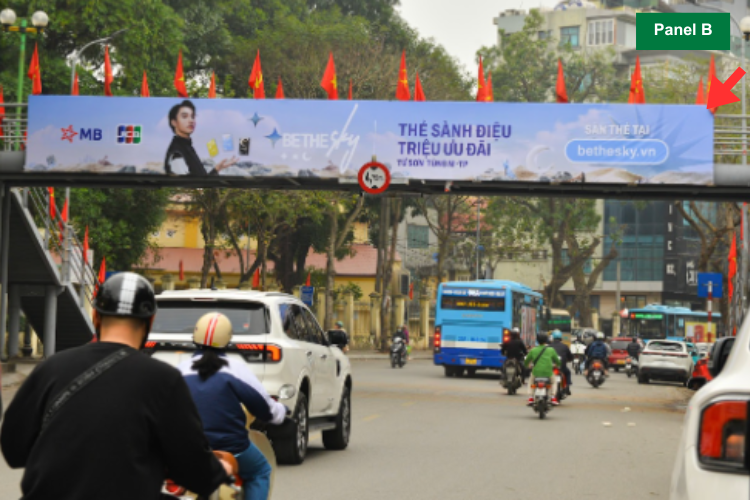 Day view (Panel B) - Horizontal Wall-mounted Pano Billboard at 19 Tran Dai Nghia Street, Bach Mai Ward, Ha Noi City