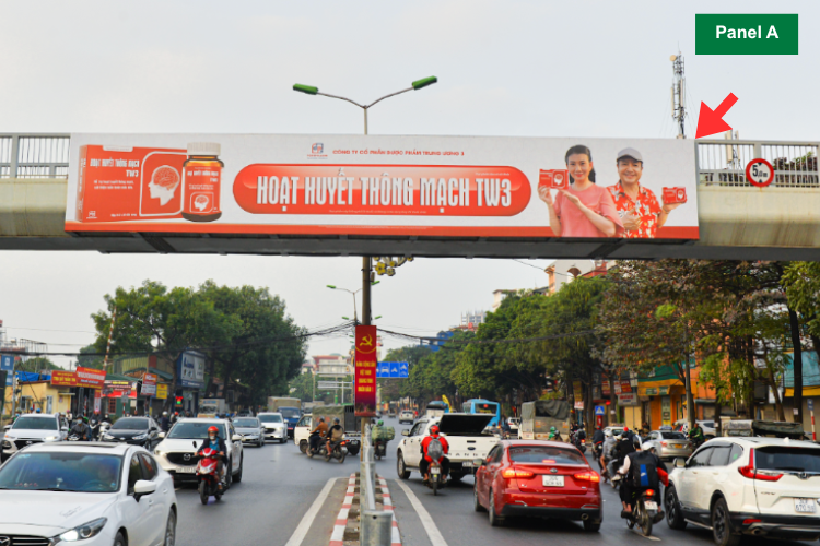 2 Panel Horizontal Wall-mounted Pano Billboard at Van Dien Street, Hoang Liet Ward, Ha Noi City