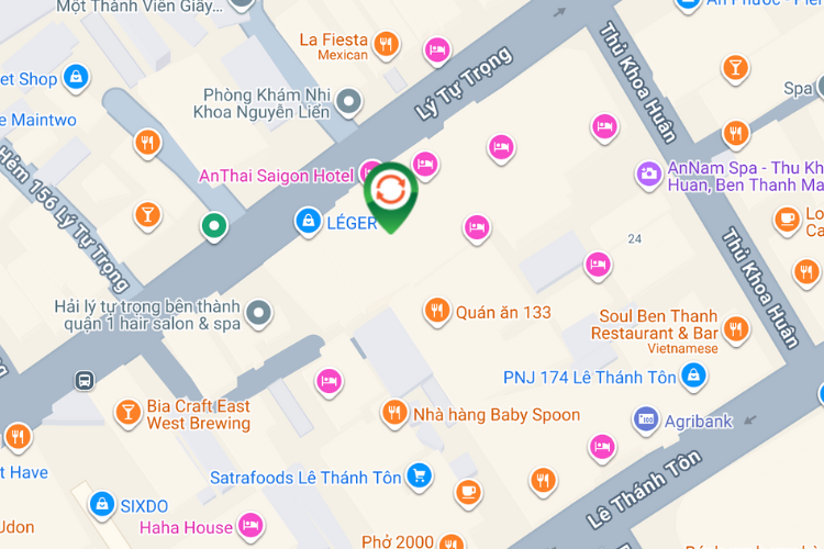 Map - Vertical E-tower Panel Billboard at 151 Ly Tu Trong, Ben Thanh Ward, Ho Chi Minh City