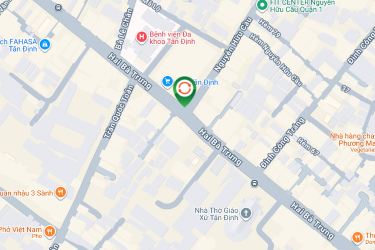 Map - Vertical E-tower Panel Billboard at 336 Hai Ba Trung, Tan Dinh Ward, Ho Chi Minh City (Tan Dinh Market)