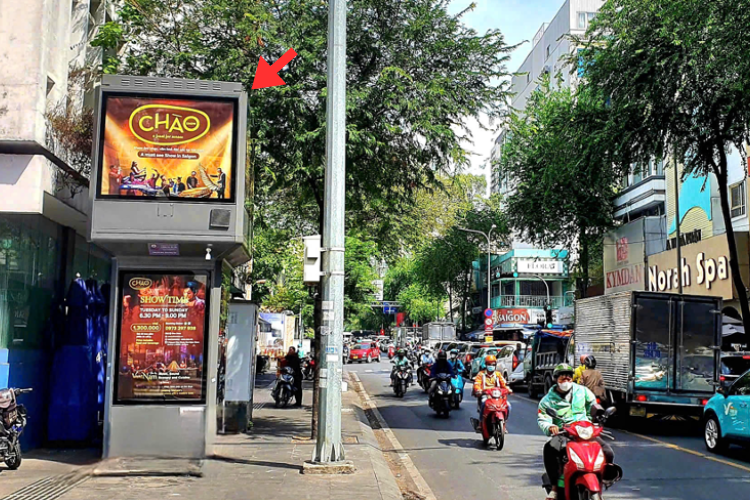 8 Sided Vertical E-tower Panel Billboard at Opposite 74 Hai Ba Trung, Sai Gon Ward, Ho Chi Minh City (Walker Whisky Boutique)