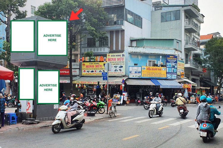 8 Sided Vertical E-tower Panel Billboard at Opposite 31 Yersin, Ben Thanh Ward, Ho Chi Minh City (Intersection Yersin - Nguyen Cong Tru)