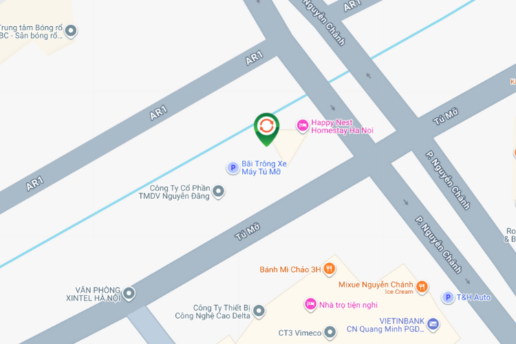 Map - Horizontal Unipole Billboard at Nguyen Chanh Street, Yen Hoa Ward, Ha Noi City