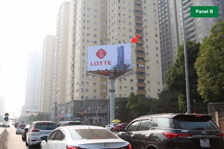 Day view (Panel B) -  Horizontal Unipole Billboard at Nguyen Chanh Street, Yen Hoa Ward, Ha Noi City
