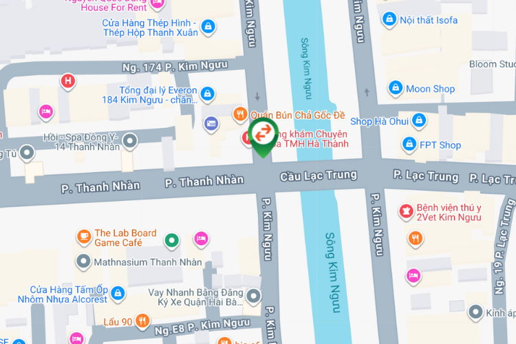 Map - Horizontal Unipole Billboard at Thanh Nhan Street, Hai Ba Trung Ward, Ha Noi City (Lac Trung Bridge)