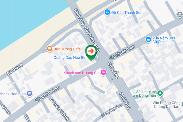 Map - Vertical Wallscape Billboard at Cu Chinh Lan, Hoa Binh Ward, Phu Tho (Hoa Binh Bridge)