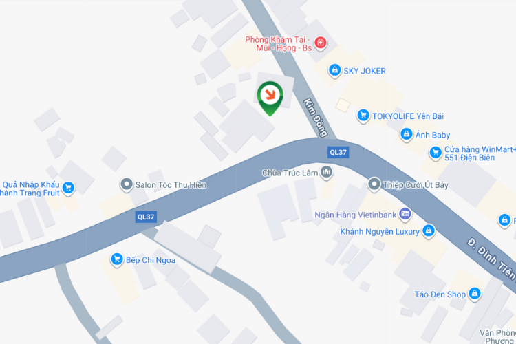 Map - Horizontal Wallscape Billboard at 531 Dien Bien Street, Yen Bai Ward, Lao Cai