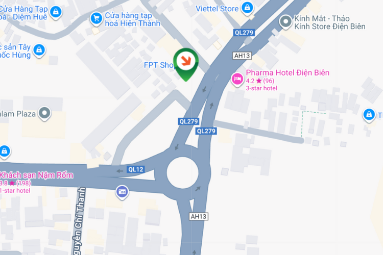 Map - Horizontal Wallscape Billboard at Kiot 1,2 Cho Trung Tam 1, Dien Bien Phu Ward, Dien Bien