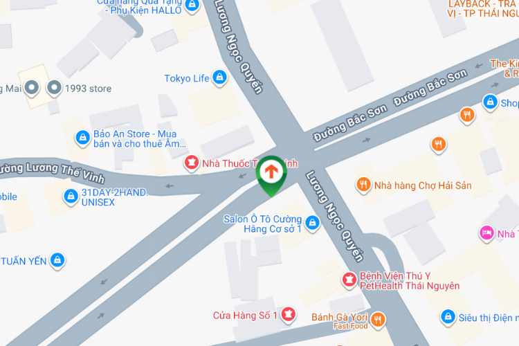 Map -  Horizontal Wallscape Billboard at Luong Ngoc Quyen, Phan Dinh Phung Ward, Thai Nguyen (Au Viet watch - sunglasses)