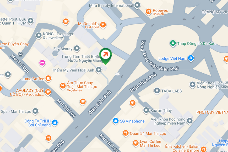 Map -  Vertical Wallscape Billboard at 8 Dien Bien Phu, Tan Dinh Ward, Ho Chi Minh City (Dien Bien Phu Roundabout)