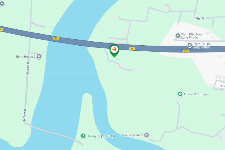 Map - Horizontal Unipole Billboard at Long Phuoc, Ho Chi Minh City