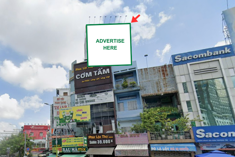 1 Panel Vertical Wallscape Billboard at 14 Ly Thai To, Ban Co Ward, Ho Chi Minh City