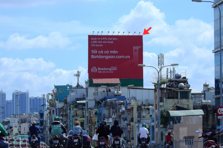 1 Panel Horizontal Wallscape Billboard at 58 Doan Van Bo, Khanh Hoi Ward, Ho Chi Minh City (Calmette Bridge)