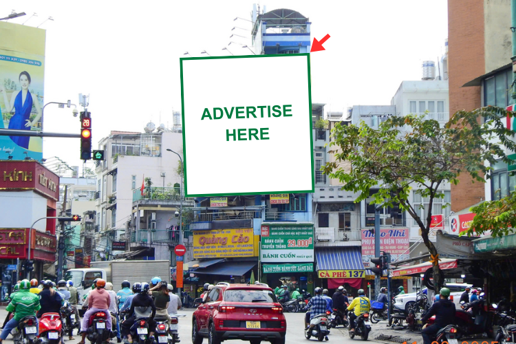 Vertical Wallscape Billboard at 133 Hoang Dieu, Khanh Hoi Ward, Ho Chi Minh City