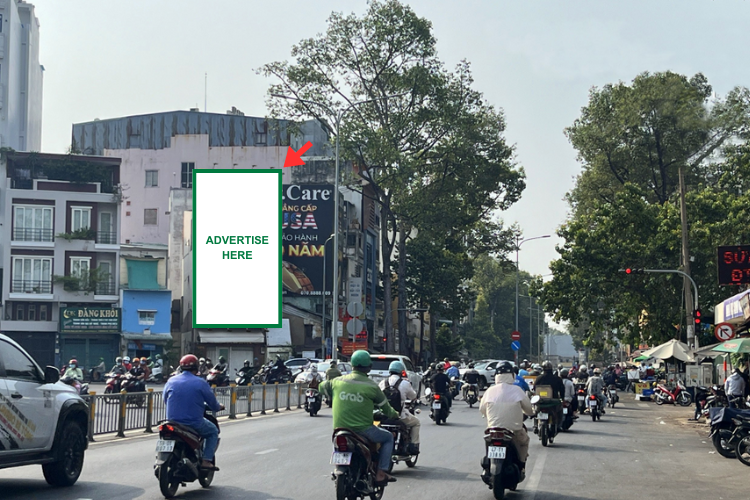 Vertical Wallscape Billboard at 129 Tran Phu, Cho Quan Ward, Ho Chi Minh City (Intersection of Tran Phu - Le Hong Phong)