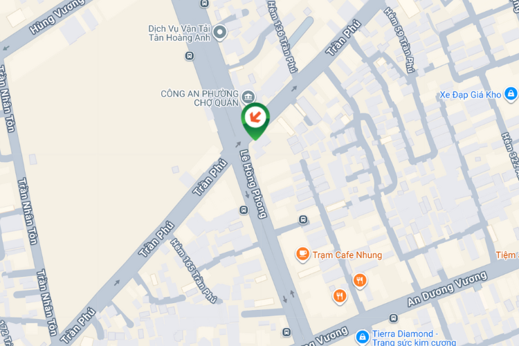 Map - Vertical Wallscape Billboard at 129 Tran Phu, Cho Quan Ward, Ho Chi Minh City (Intersection of Tran Phu - Le Hong Phong)