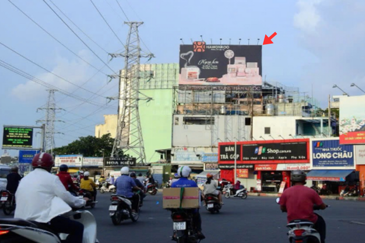 1 Panel Horizontal Wall-mounted Pano Billboard at 1047 Hong Bang, Binh Tay Ward, Ho Chi Minh City (Phu Lam Roundabout)
