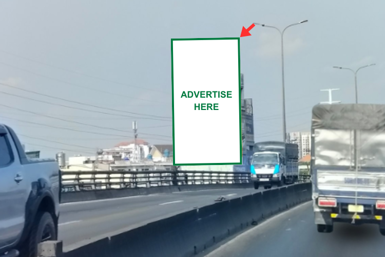 1 Panel Vertical Wallscape Billboard at Tan Thoi Hiep Overpass, Thoi An Ward, Ho Chi Minh City