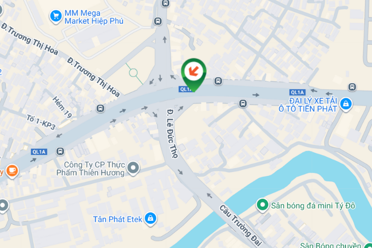 Map - Vertical Wallscape Billboard at Tan Thoi Hiep Overpass, Thoi An Ward, Ho Chi Minh City