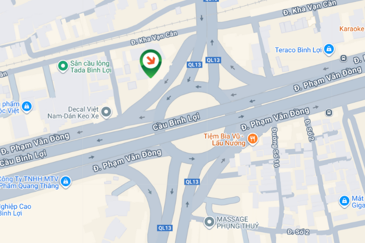 Map - Horizontal Wallscape Billboard at 53 QL13, Hiep Binh Ward, Ho Chi Minh City