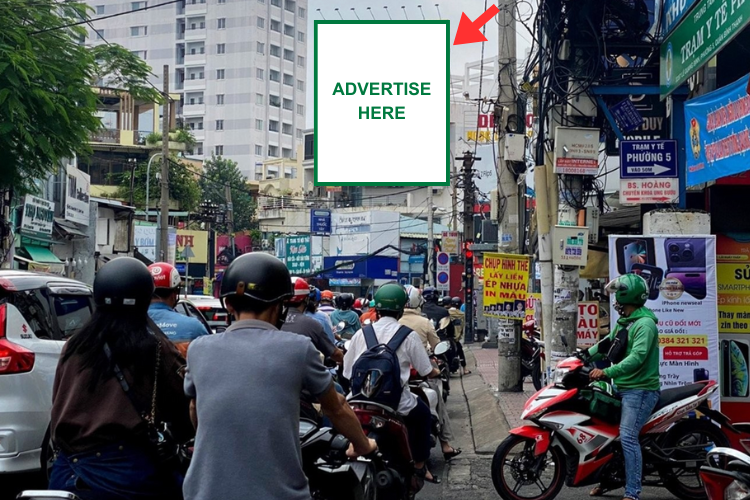 1 Panel Vertical Wallscape Billboard at 309 Le Quang Dinh, Gia Dinh Ward, Ho Chi Minh City